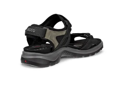 Women's Ecco Yucatan Sandal 069563-50034 Color:  Black/Mole/Black